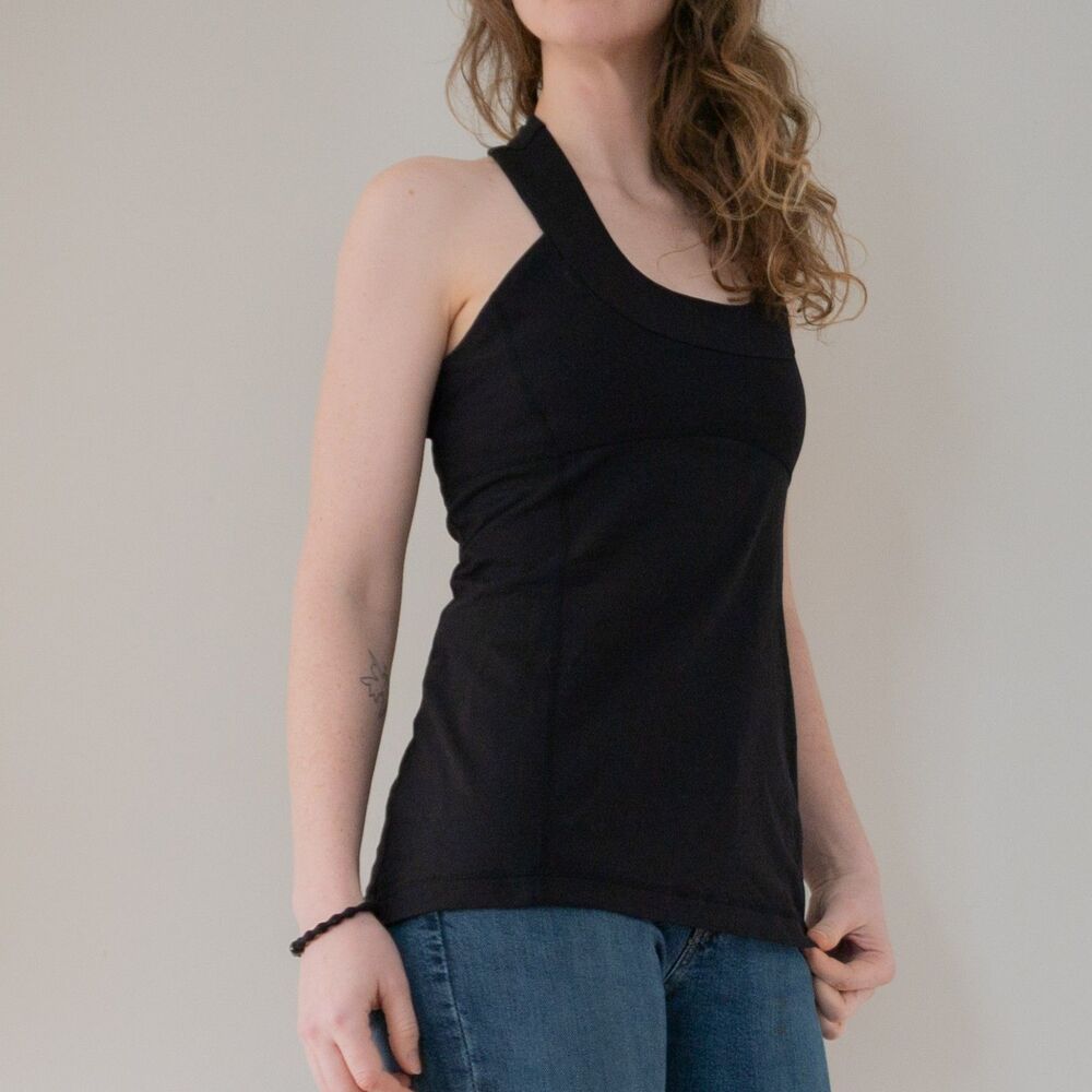 Lululemon Black Racerback Athleisure Workout Running Yoga Pilates Tank Top